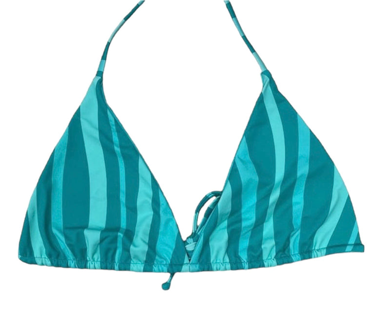 CASCADING WATERFALL REPREVE® Reversible Triangle Halter Top Bikini
