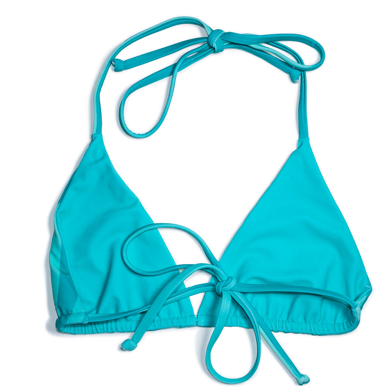 CASCADING WATERFALL REPREVE® Reversible Triangle Top Bikini