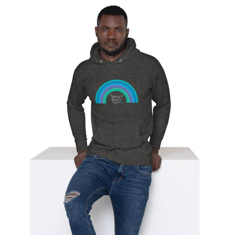 SHAKA POLŪ RAINBOW Organic, Unisex Pullover Hoodie - PLAY SALTY 