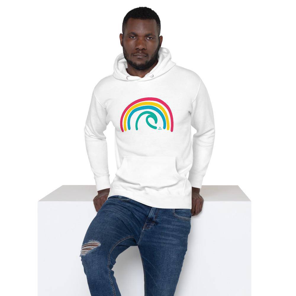 RAINBOW WAVE Unisex Pullover Hoodie - PLAY SALTY 